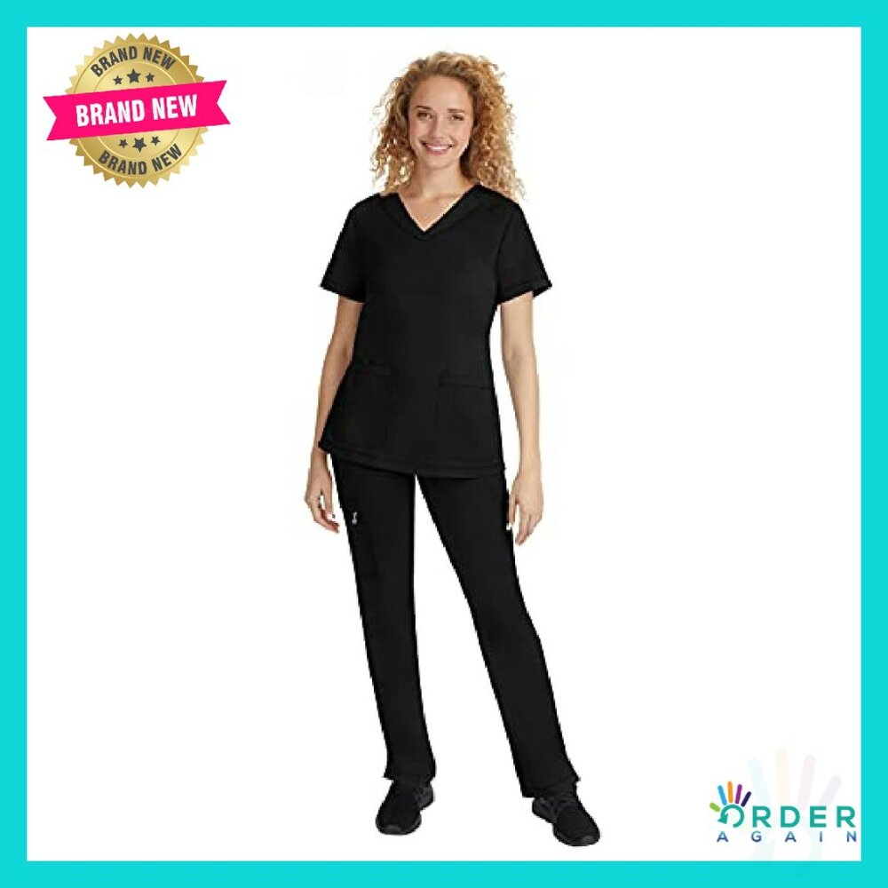 Reversible Drawstring Scrub Pants with 6 Pockets … - image 4